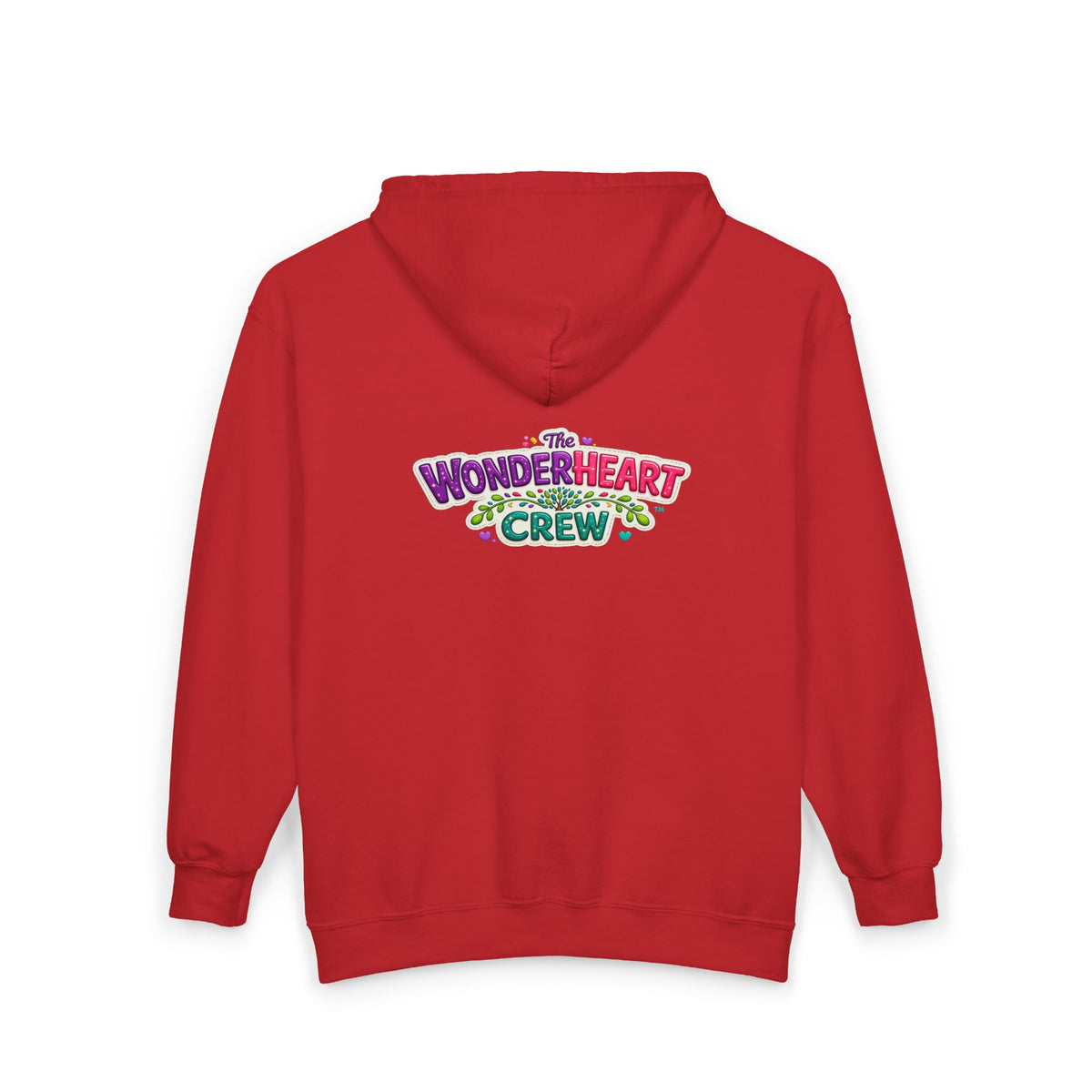 Wonderheart Crew Zip Hoodie - Retro Logo on Back - Full-Zip Sweatshirt