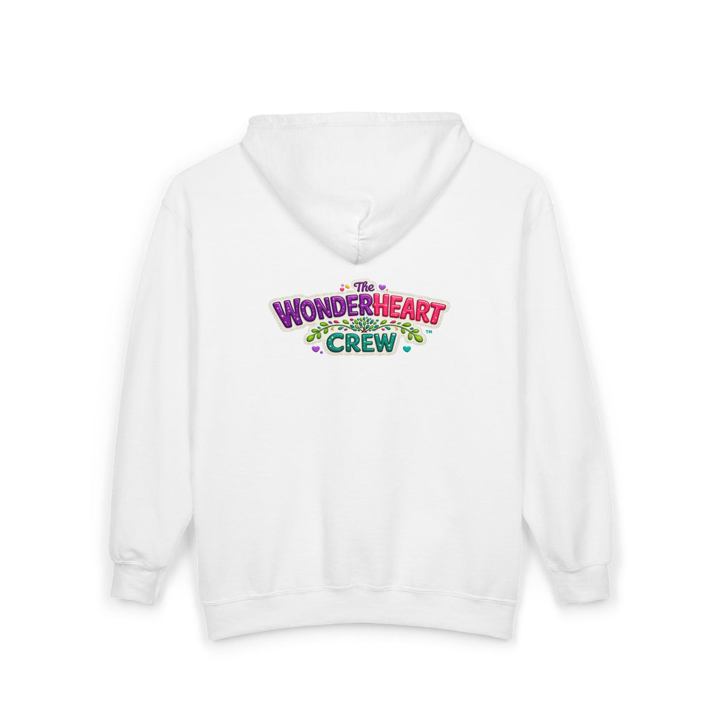 Wonderheart Crew Zip Hoodie - Retro Logo on Back - Full-Zip Sweatshirt