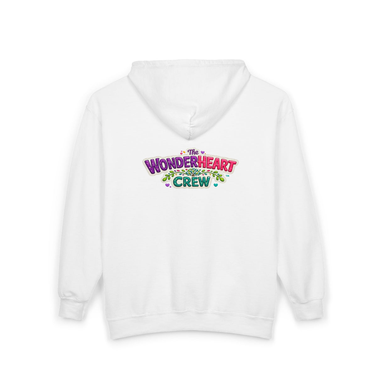 Wonderheart Crew Zip Hoodie - Retro Logo on Back - Full-Zip Sweatshirt