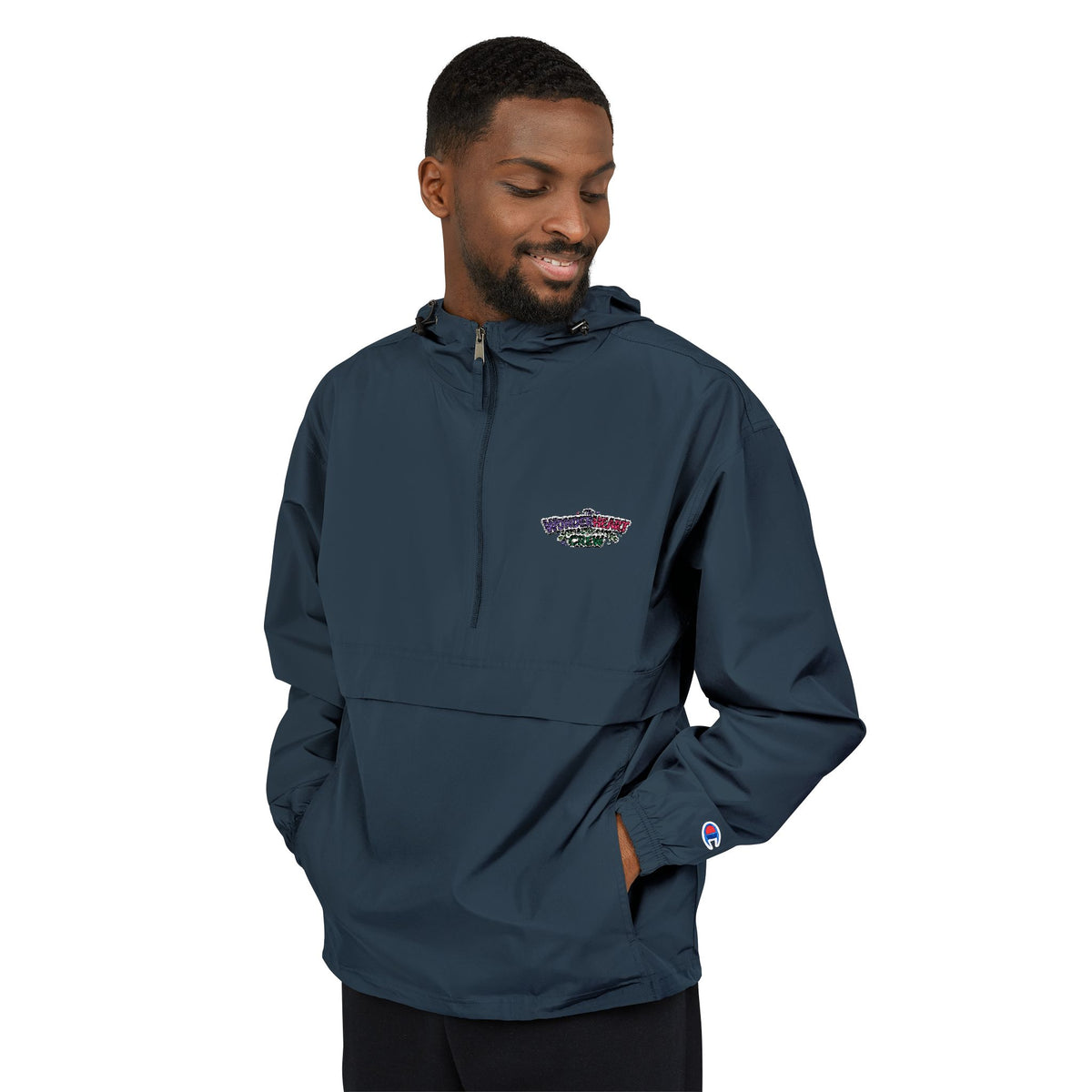 Packable Anorak Jacket Lightweight Hooded Windbreaker with Wonderheart Crew Logo