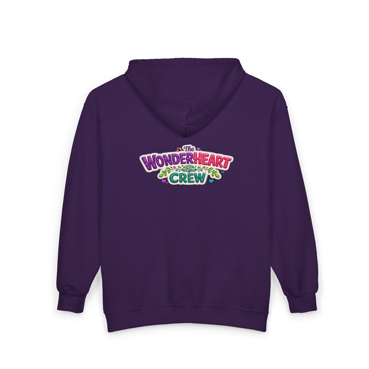 Wonderheart Crew Zip Hoodie - Retro Logo on Back - Full-Zip Sweatshirt