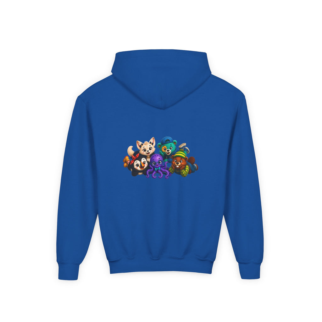 Wonderheart Youth Hoodie - Group Laying Down on Back