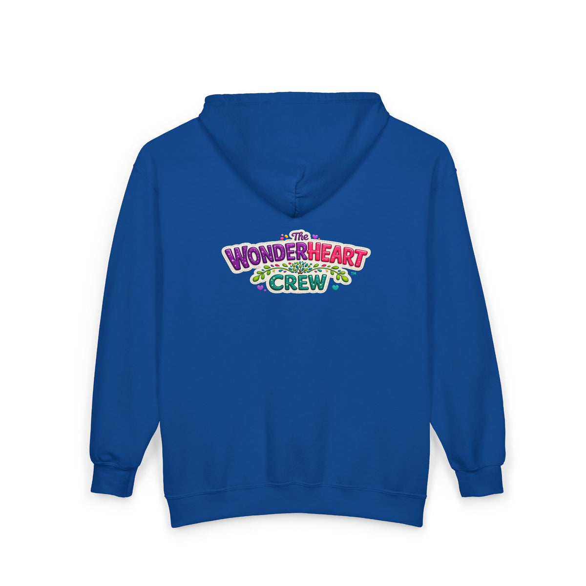 Wonderheart Crew Zip Hoodie - Retro Logo on Back - Full-Zip Sweatshirt