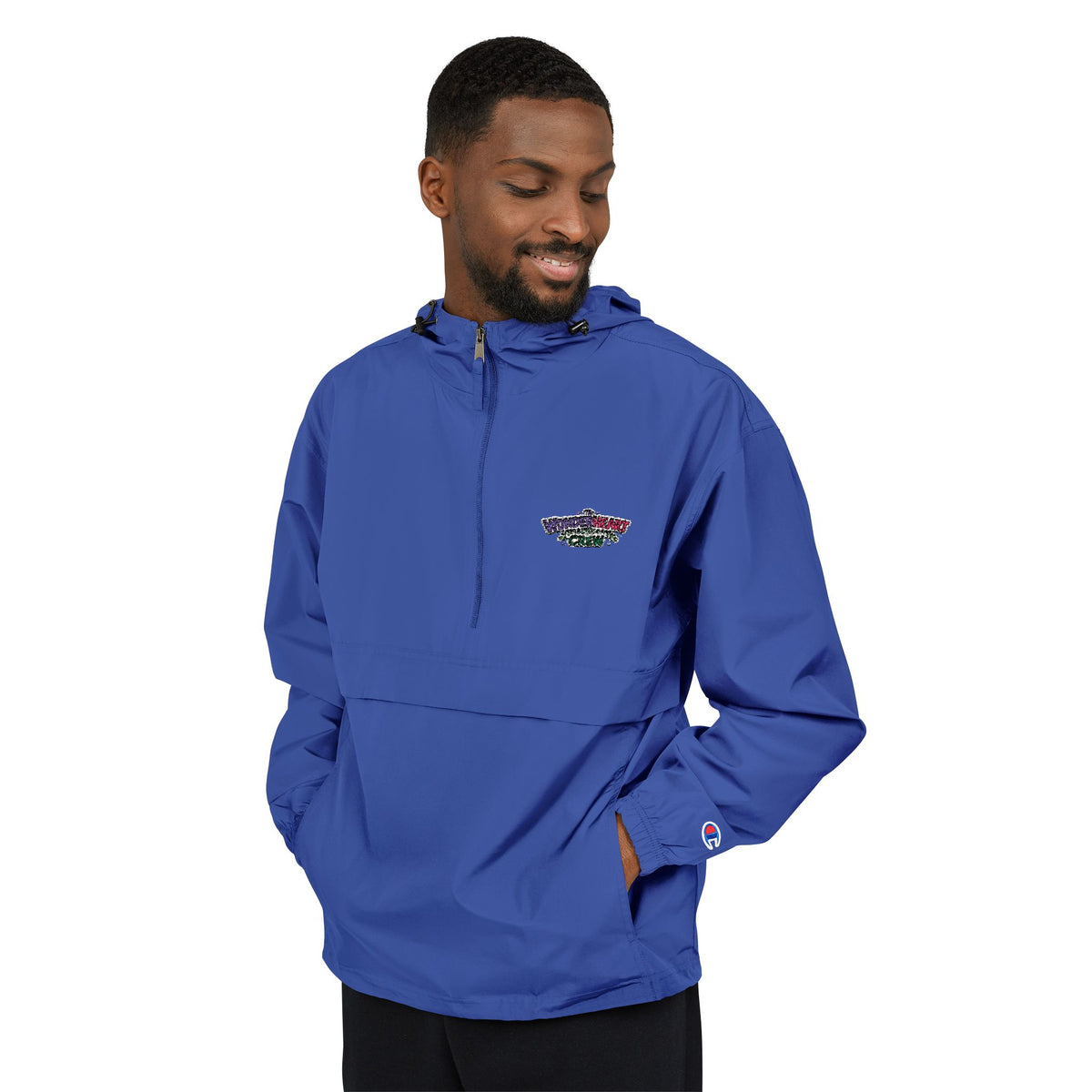 Packable Anorak Jacket Lightweight Hooded Windbreaker with Wonderheart Crew Logo