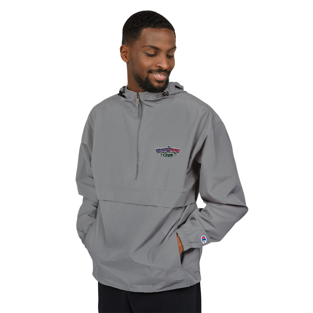 Packable Anorak Jacket Lightweight Hooded Windbreaker with Wonderheart Crew Logo