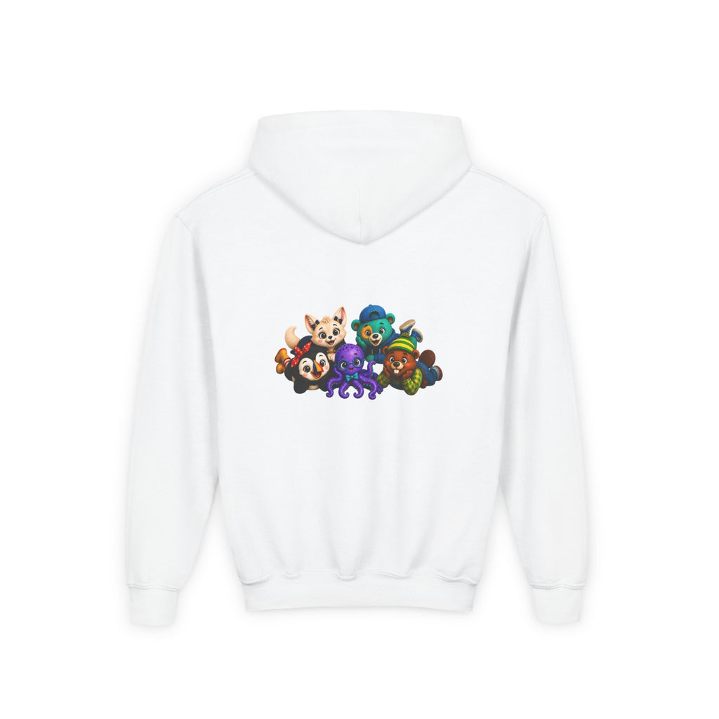 Wonderheart Youth Hoodie - Group Laying Down on Back