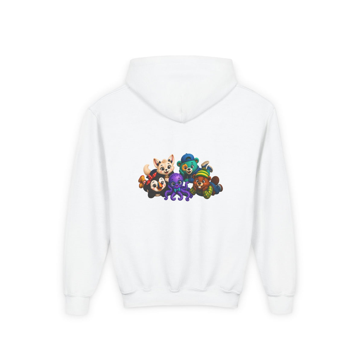 Wonderheart Youth Hoodie - Group Laying Down on Back