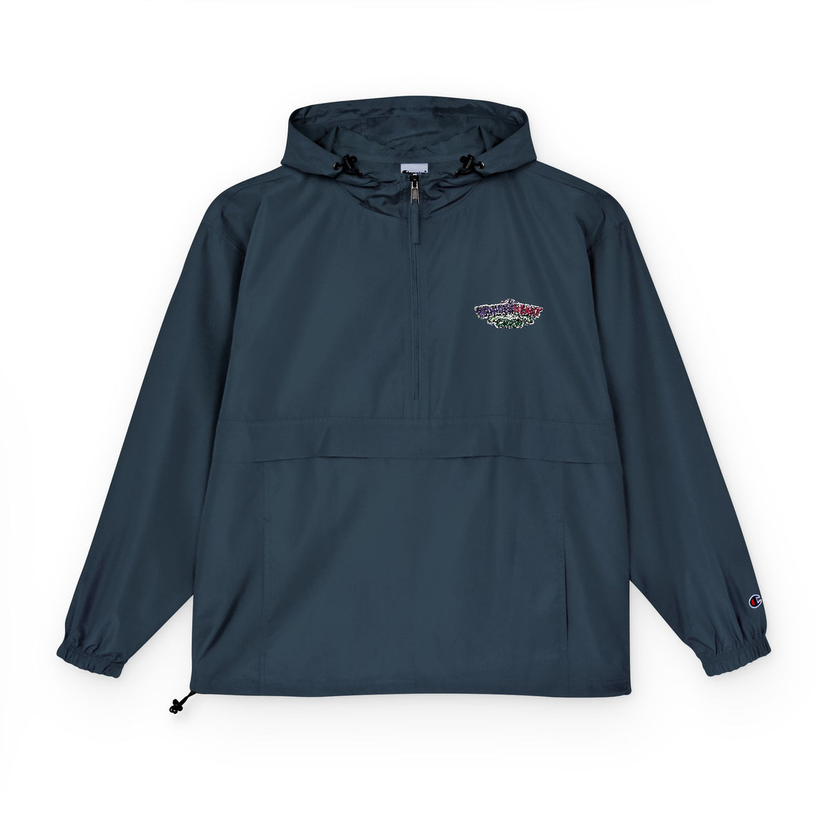 Packable Anorak Jacket Lightweight Hooded Windbreaker with Wonderheart Crew Logo