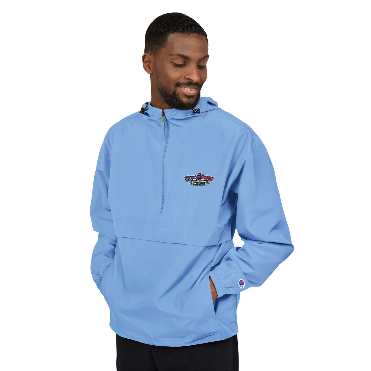 Packable Anorak Jacket Lightweight Hooded Windbreaker with Wonderheart Crew Logo