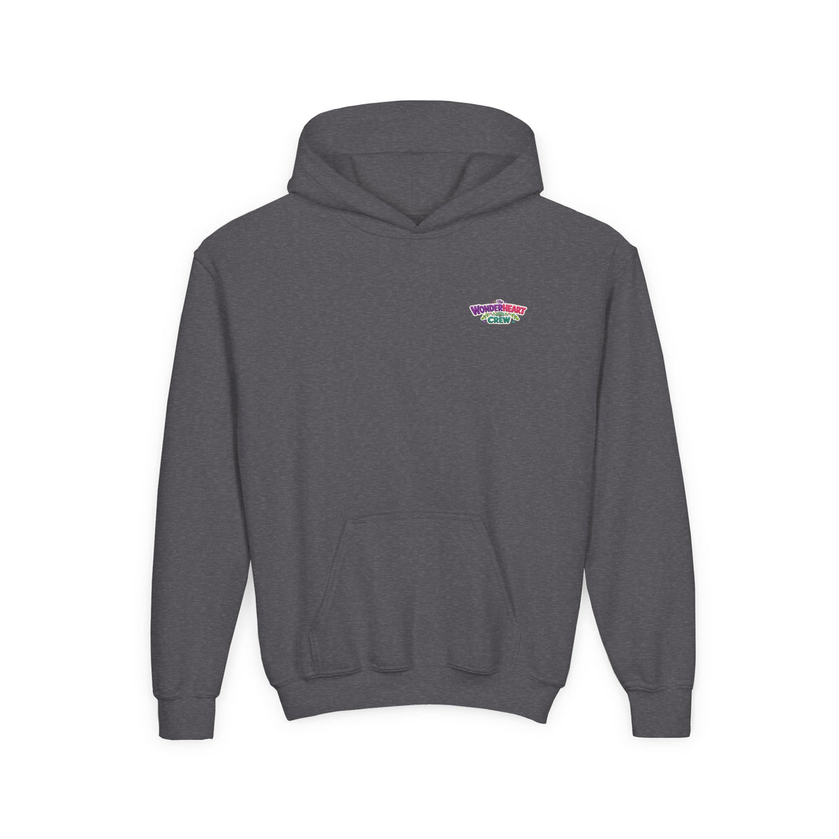 Wonderheart Youth Hoodie - Group Laying Down on Back