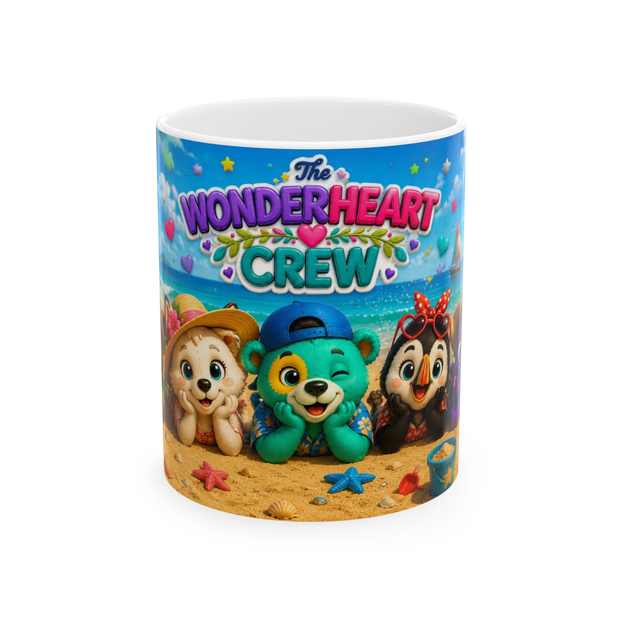 Wonderheart Crew Beach Ceramic Mug (11oz, 15oz)