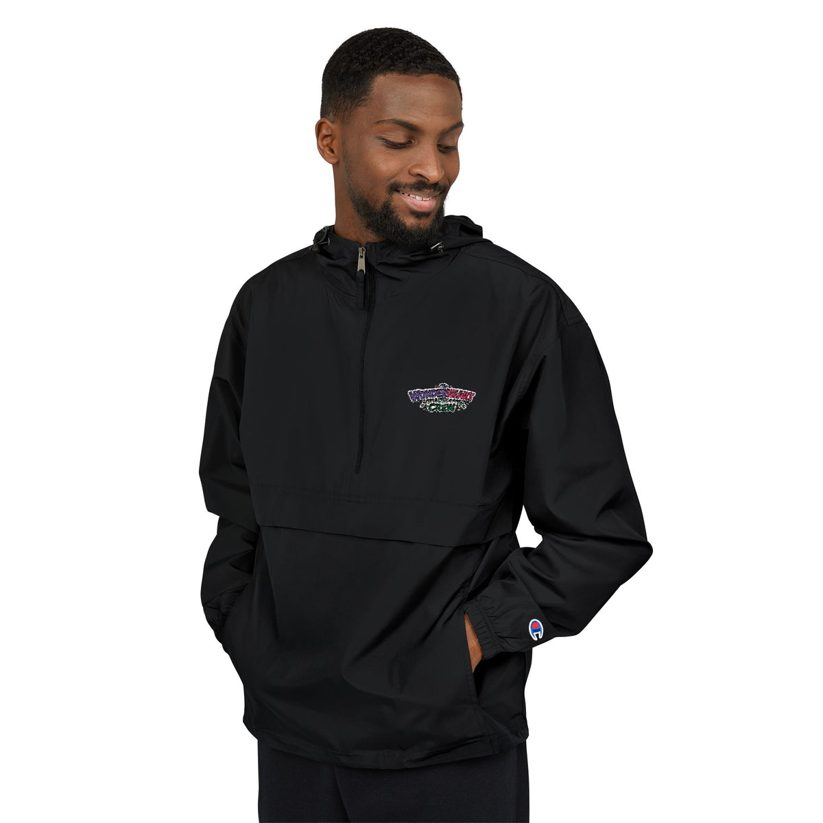 Packable Anorak Jacket Lightweight Hooded Windbreaker with Wonderheart Crew Logo