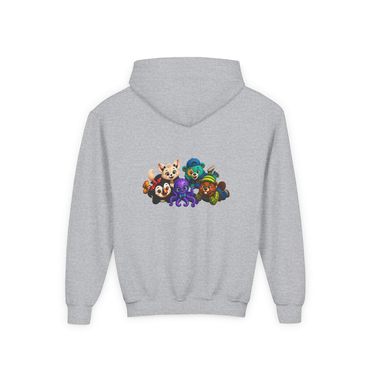 Wonderheart Youth Hoodie - Group Laying Down on Back