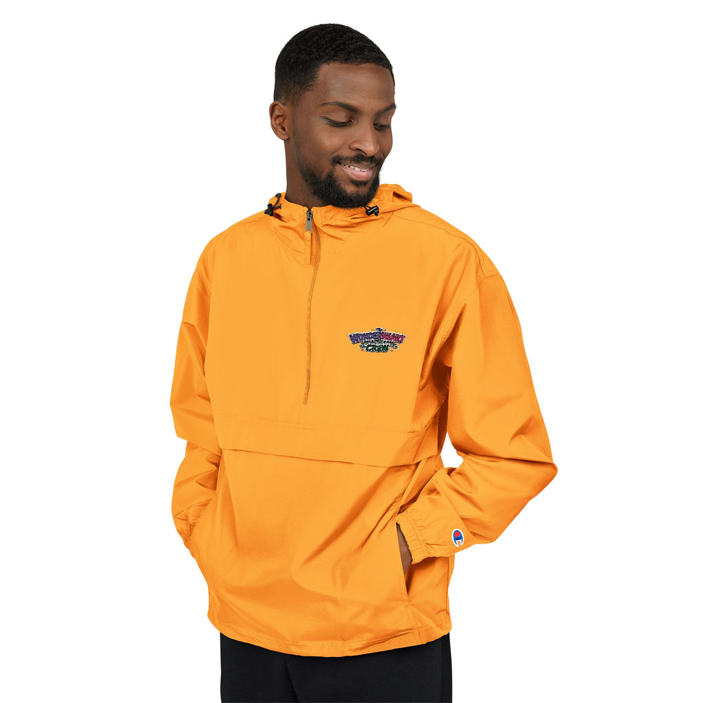 Packable Anorak Jacket Lightweight Hooded Windbreaker with Wonderheart Crew Logo