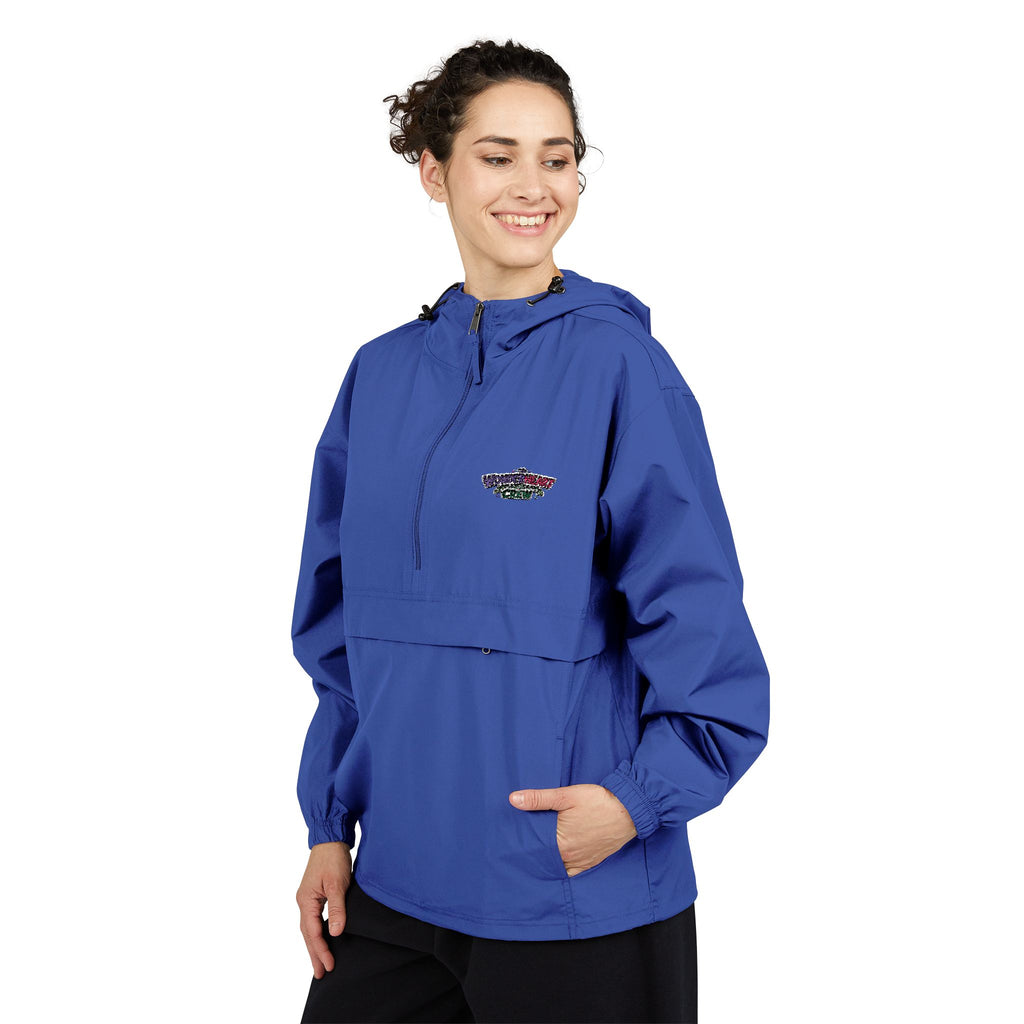 Packable Anorak Jacket Lightweight Hooded Windbreaker with Wonderheart Crew Logo