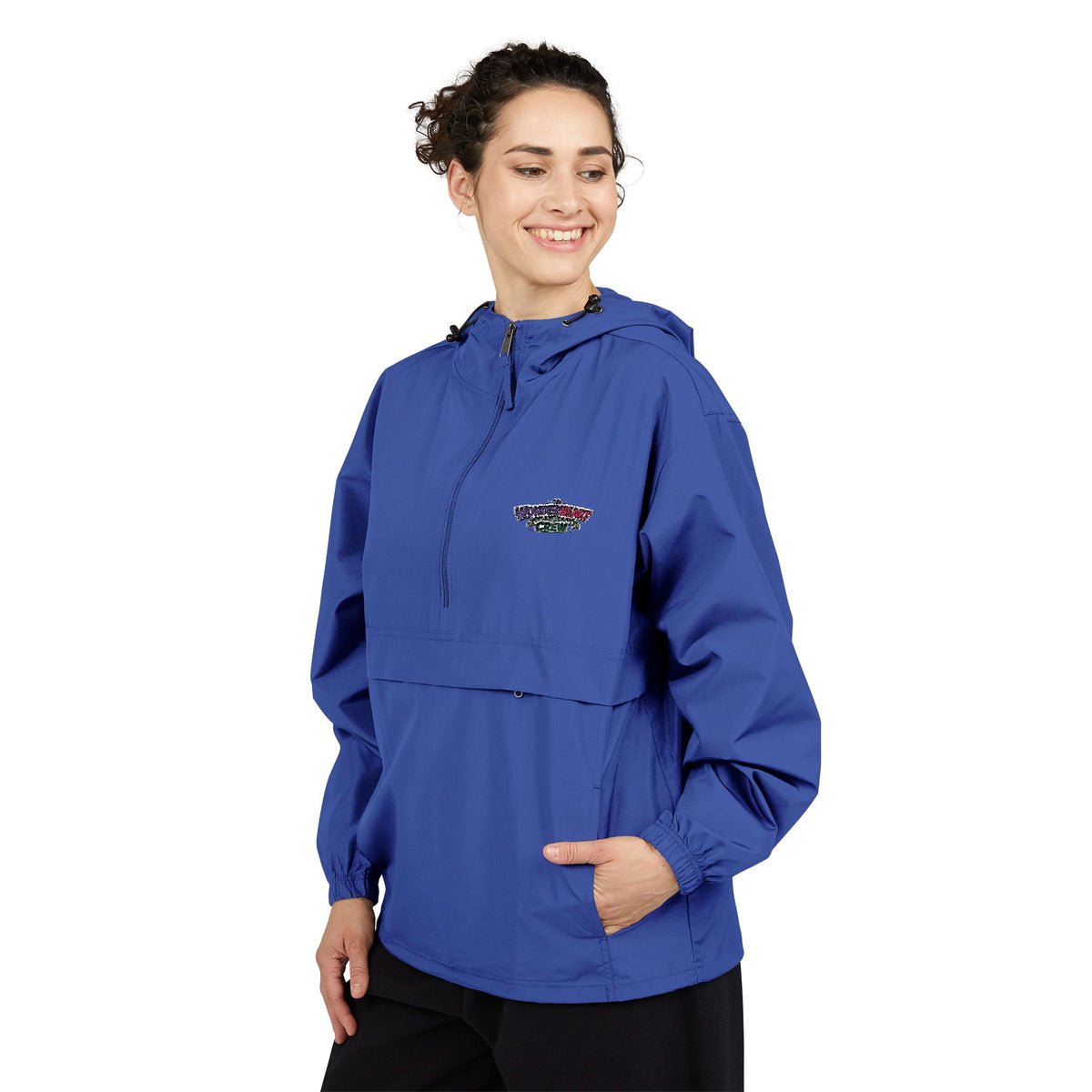 Packable Anorak Jacket Lightweight Hooded Windbreaker with Wonderheart Crew Logo