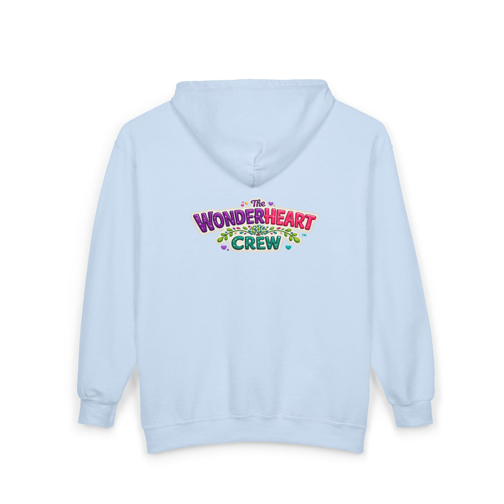 Wonderheart Crew Zip Hoodie - Retro Logo on Back - Full-Zip Sweatshirt