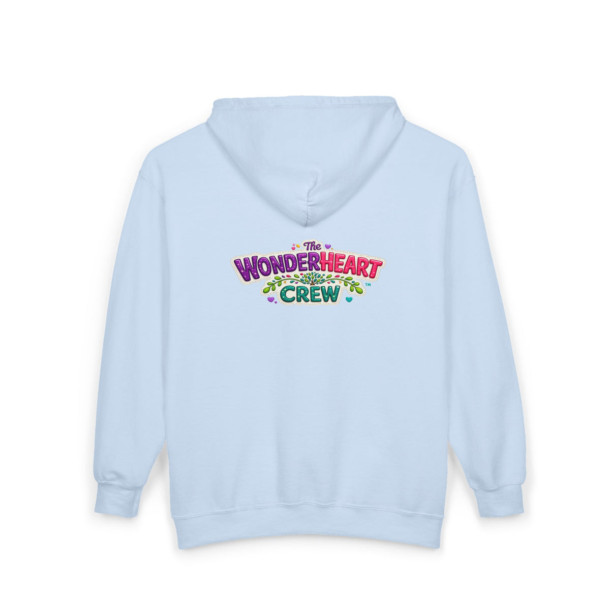 Wonderheart Crew Zip Hoodie - Retro Logo on Back - Full-Zip Sweatshirt