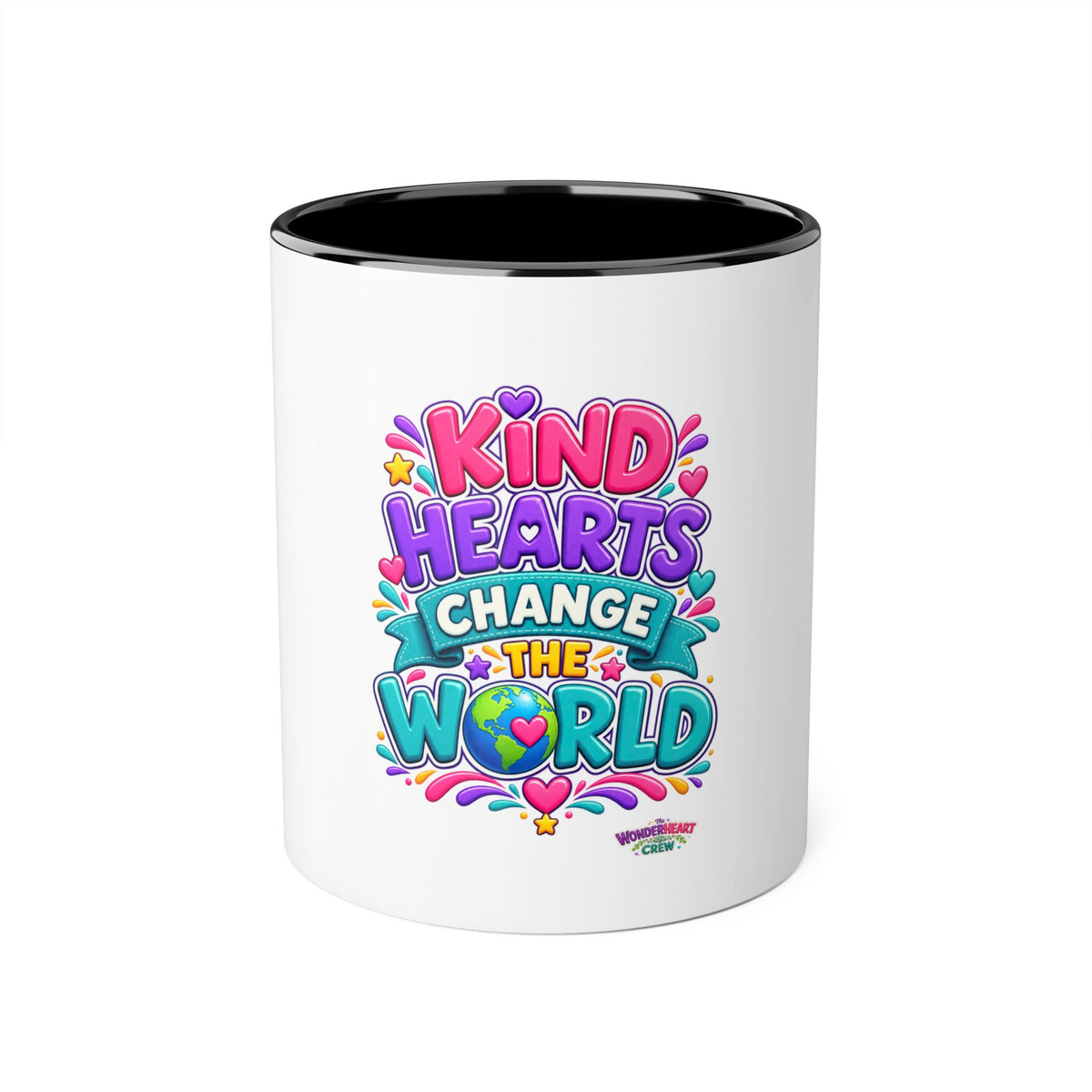 Kind Hearts Change the World - Inspirational 11oz Coffee Cup