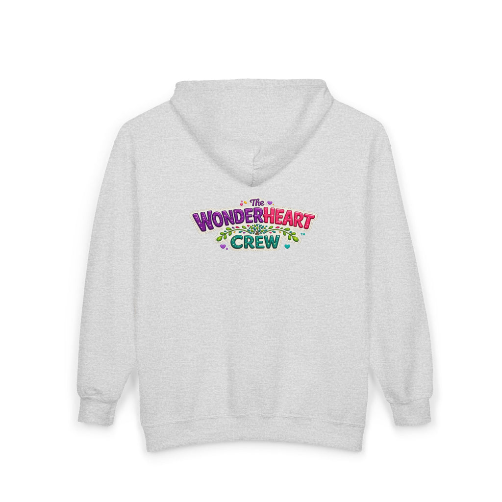 Wonderheart Crew Zip Hoodie - Retro Logo on Back - Full-Zip Sweatshirt