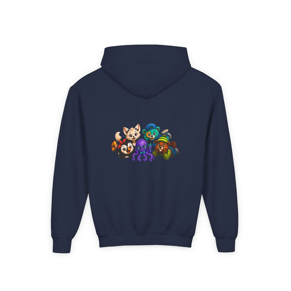 Wonderheart Youth Hoodie - Group Laying Down on Back