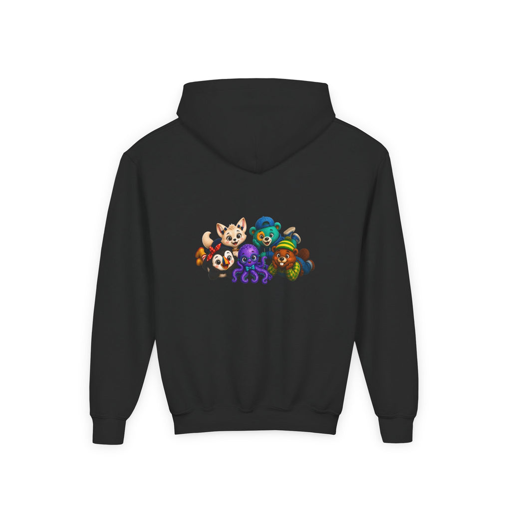 Wonderheart Youth Hoodie - Group Laying Down on Back