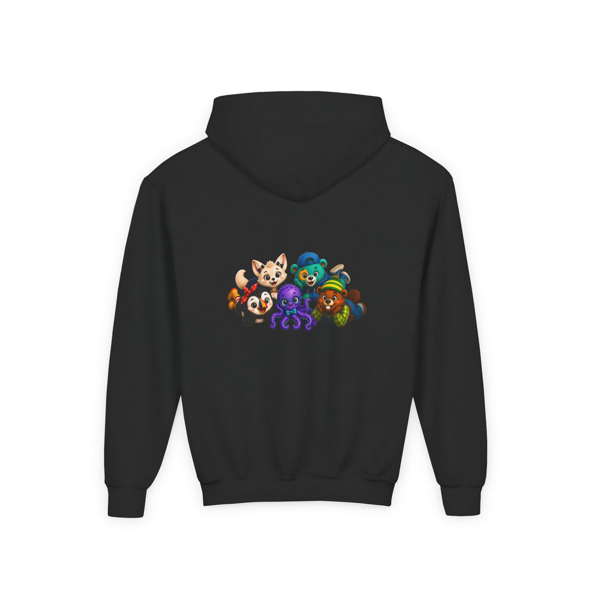 Wonderheart Youth Hoodie - Group Laying Down on Back