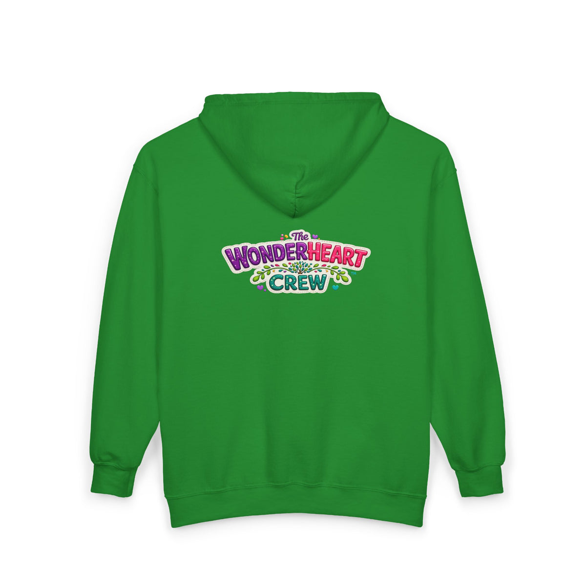 Wonderheart Crew Zip Hoodie - Retro Logo on Back - Full-Zip Sweatshirt