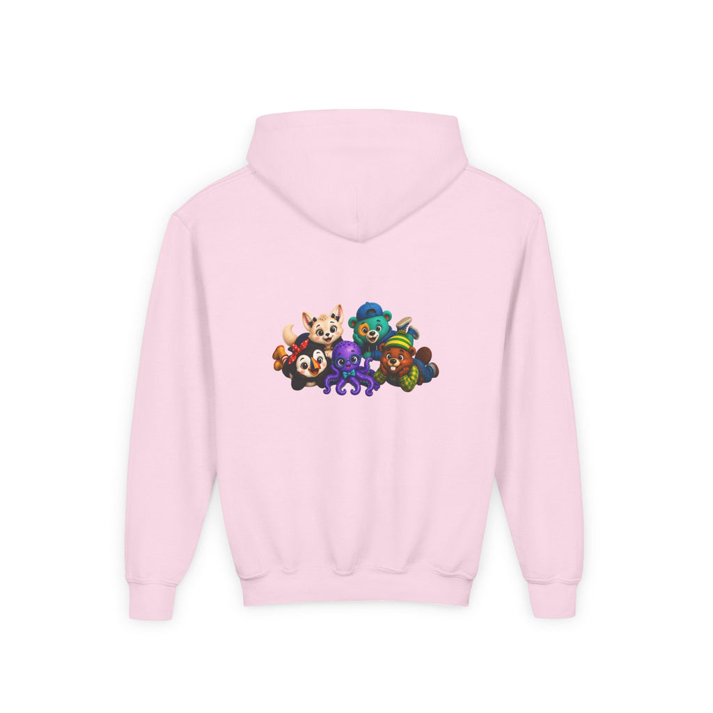 Wonderheart Youth Hoodie - Group Laying Down on Back