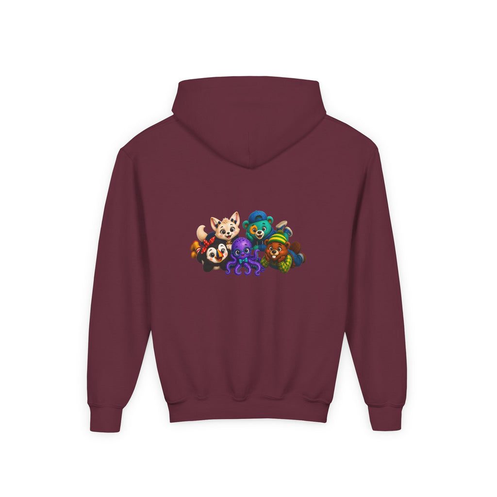 Wonderheart Youth Hoodie - Group Laying Down on Back