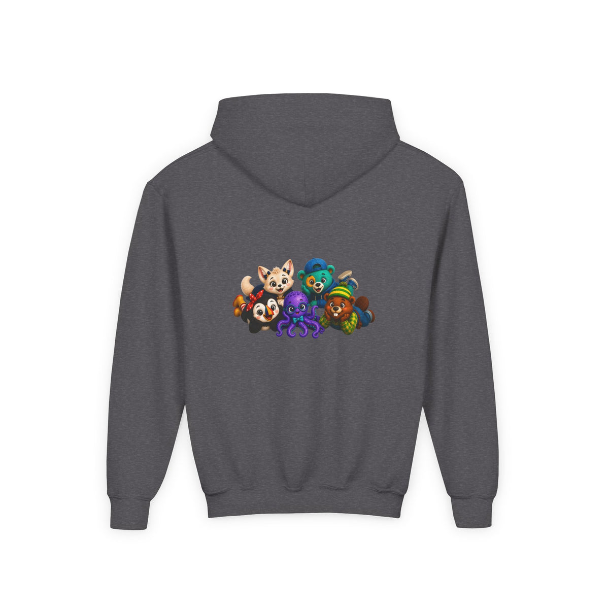 Wonderheart Youth Hoodie - Group Laying Down on Back