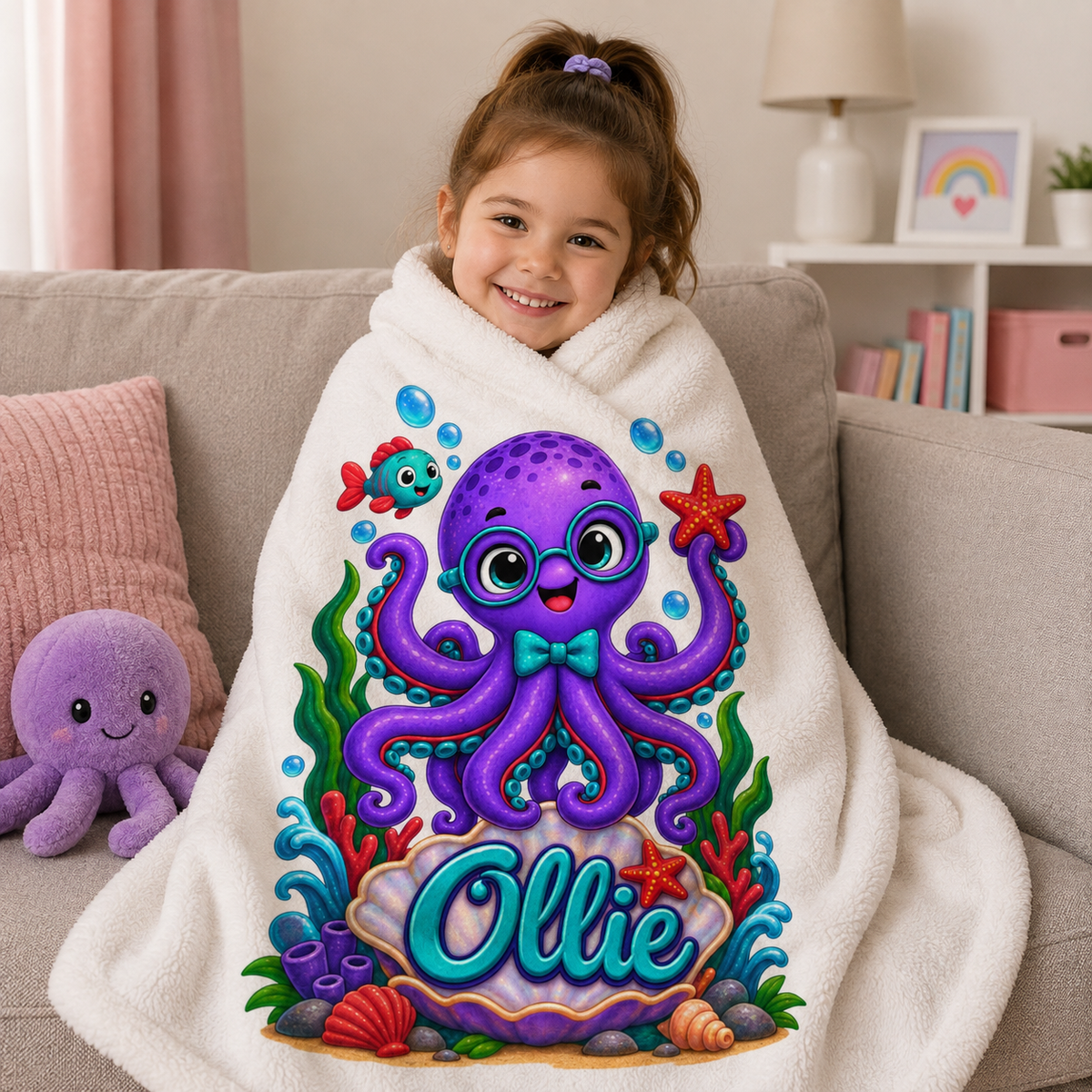 Ollie Velveteen Plush Blanket