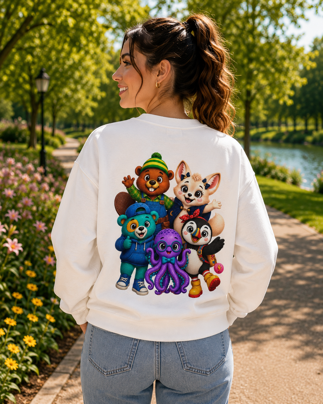Wonderheart Crew - Crewneck Sweatshirt - Group on Back