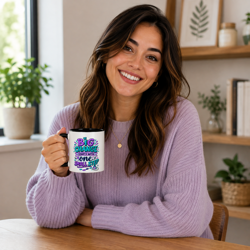 Big Change Starts with One Step - Inspirational 11oz Coffee Cup