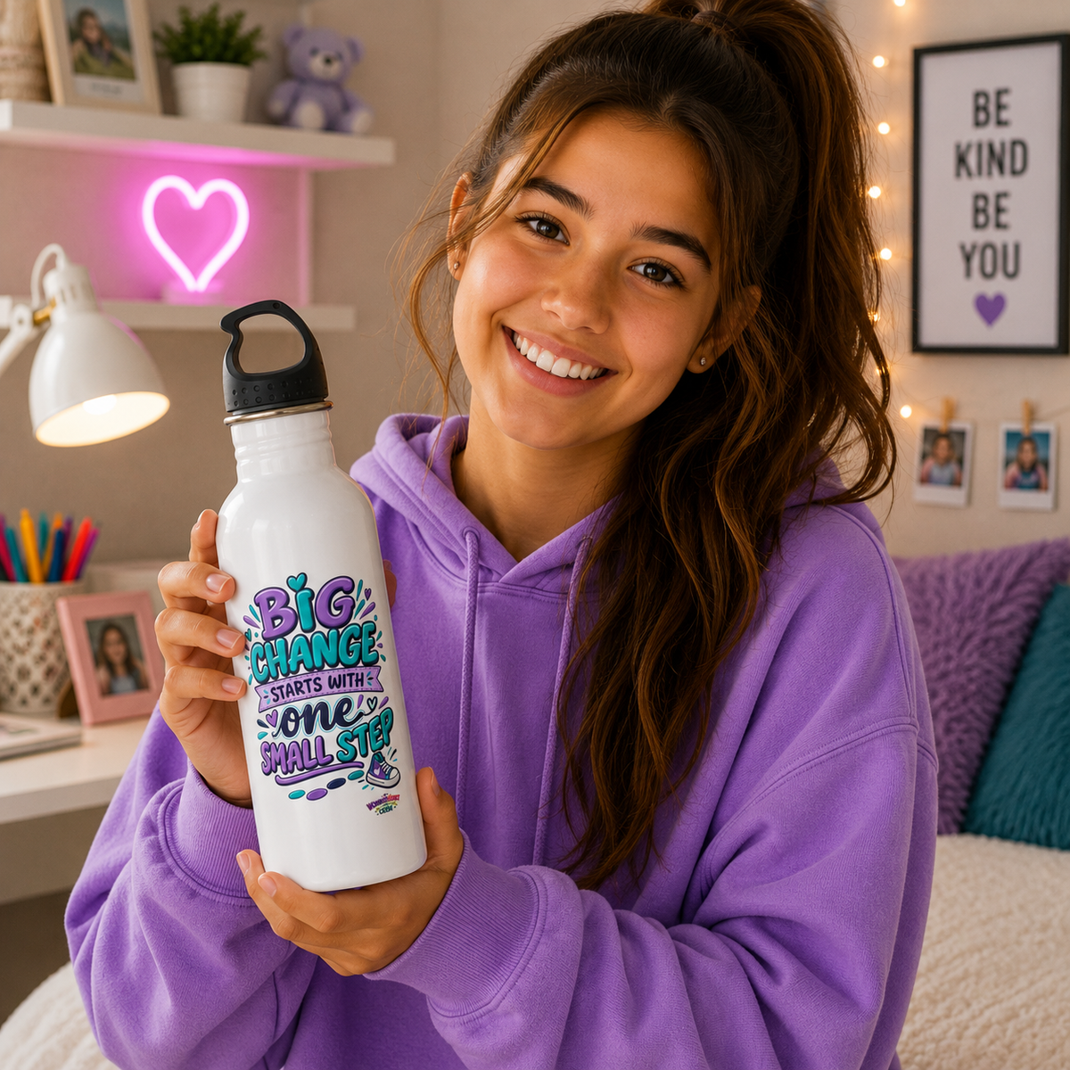 Big Change Starts with One Step -  Motivational Stainless Steel Bottle