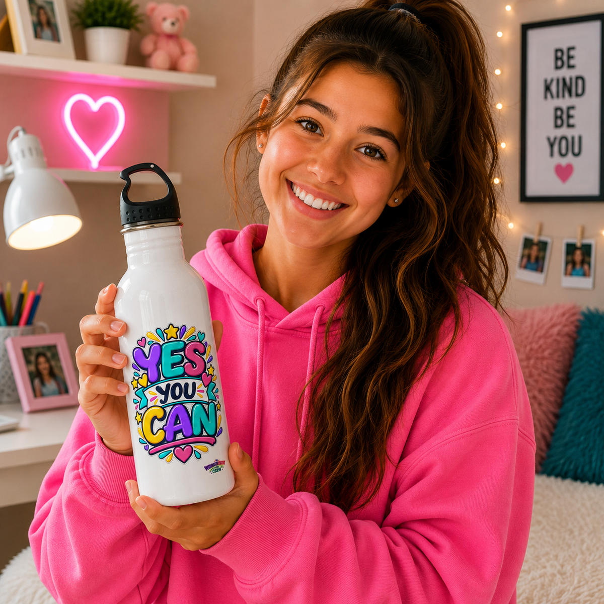 Yes You Can - Motivational Stainless Steel Bottle
