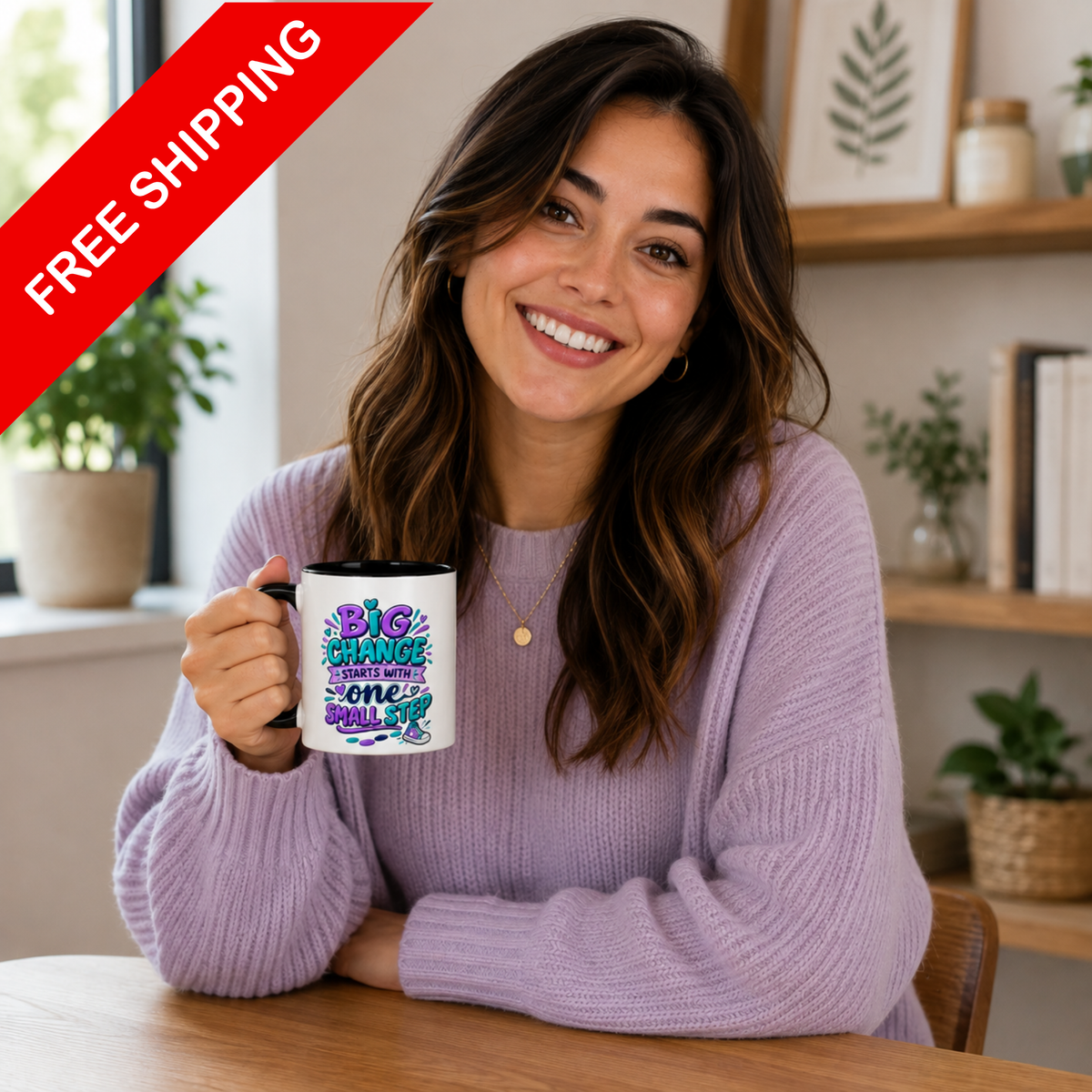 Big Change Starts with One Step - Inspirational 11oz Coffee Cup