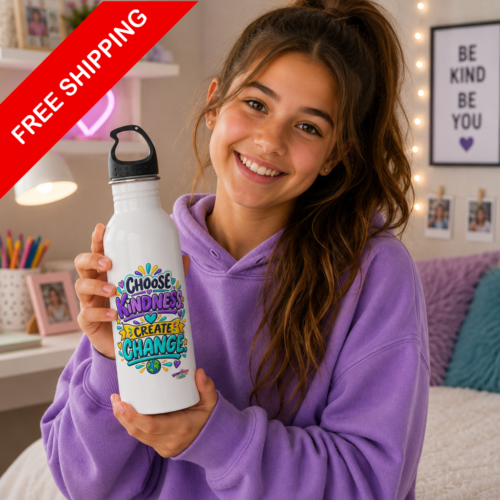 Choose Kindness. Create Change -  Motivational Stainless Steel Bottle