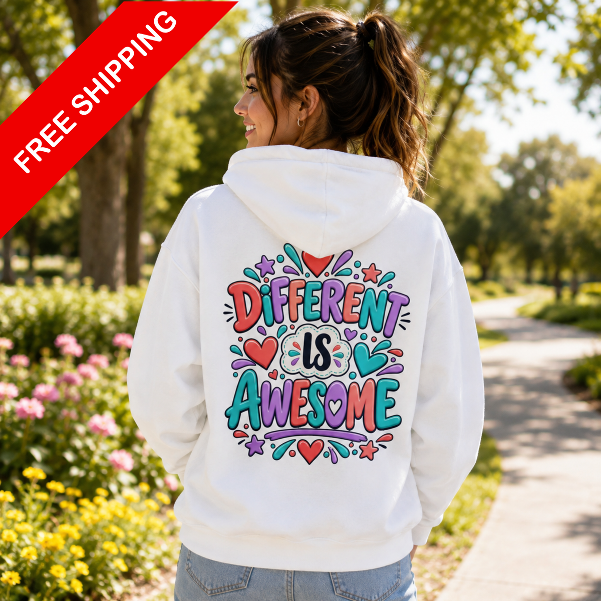 Different is Awesome -  Inspirational Hoodie