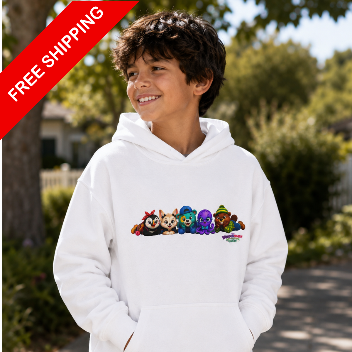 Wonderheart Youth Hoodie - Laying Down Group - Front Only