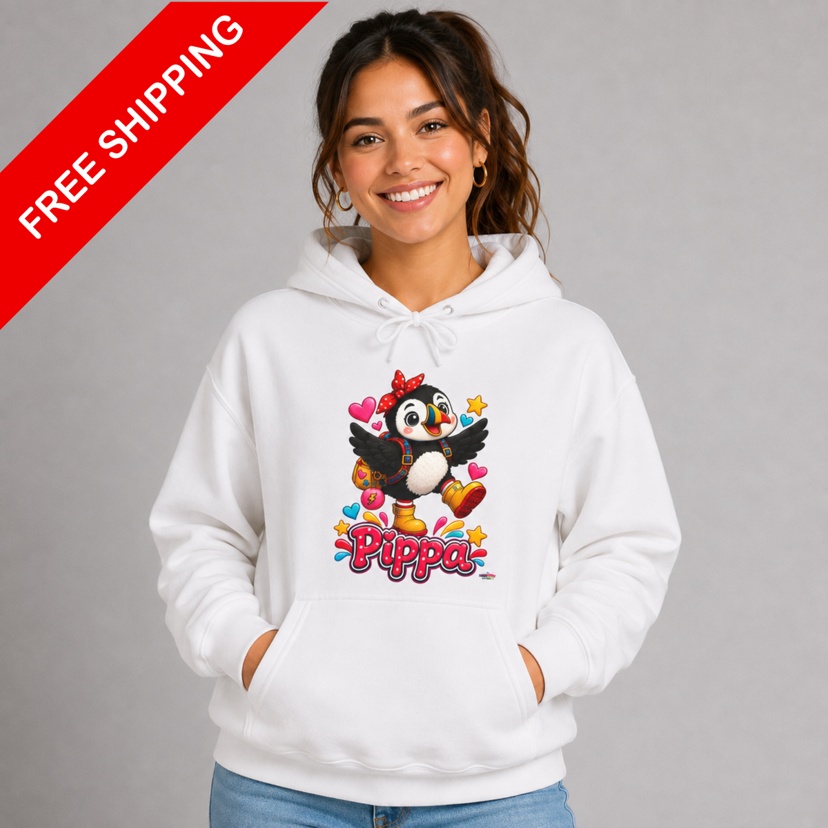 Pippa Hoodie - Large Logo on Back