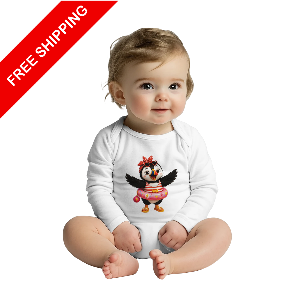 Pippa Beach Day - Classic Baby Long Sleeve Bodysuit