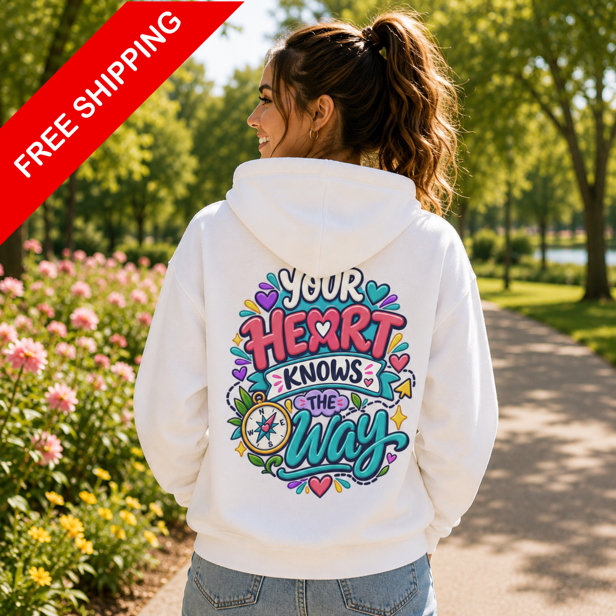 Your Heart Knows the Way -  Inspirational Hoodie