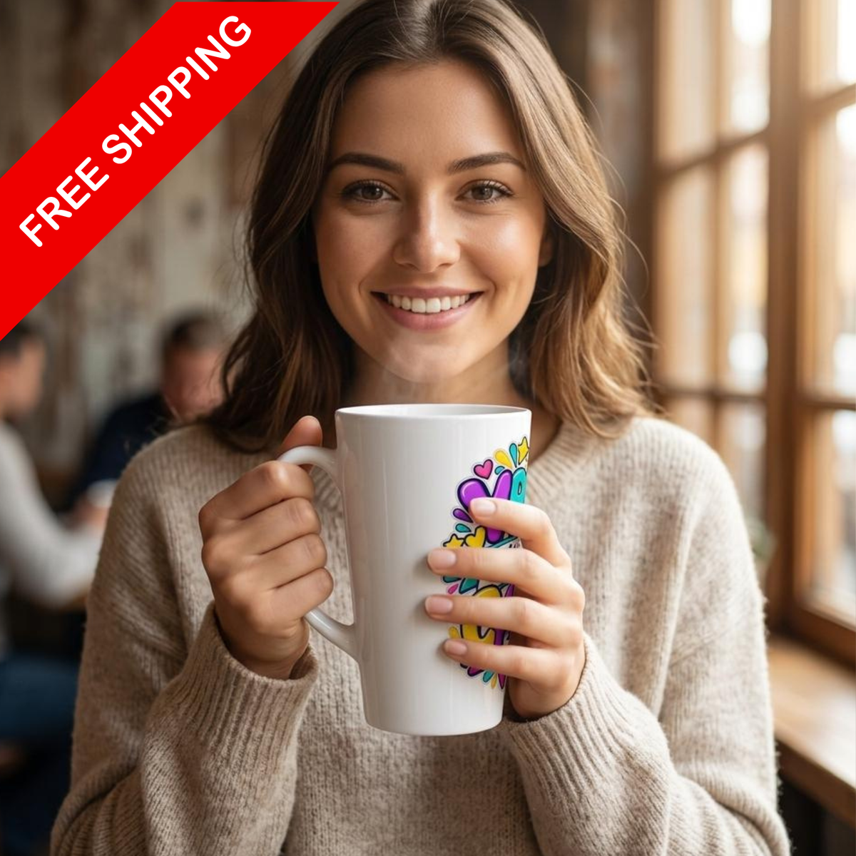 Yes You Can - White Latte 17oz Ceramic Mug