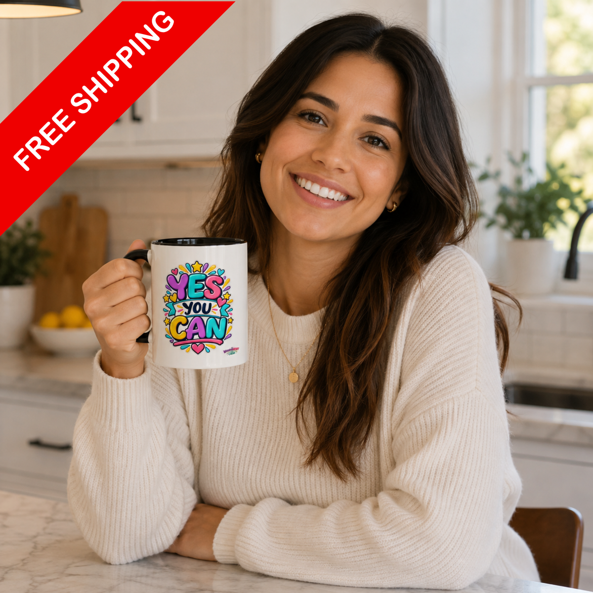 Yes You Can - Inspirational 11oz Coffee Cup