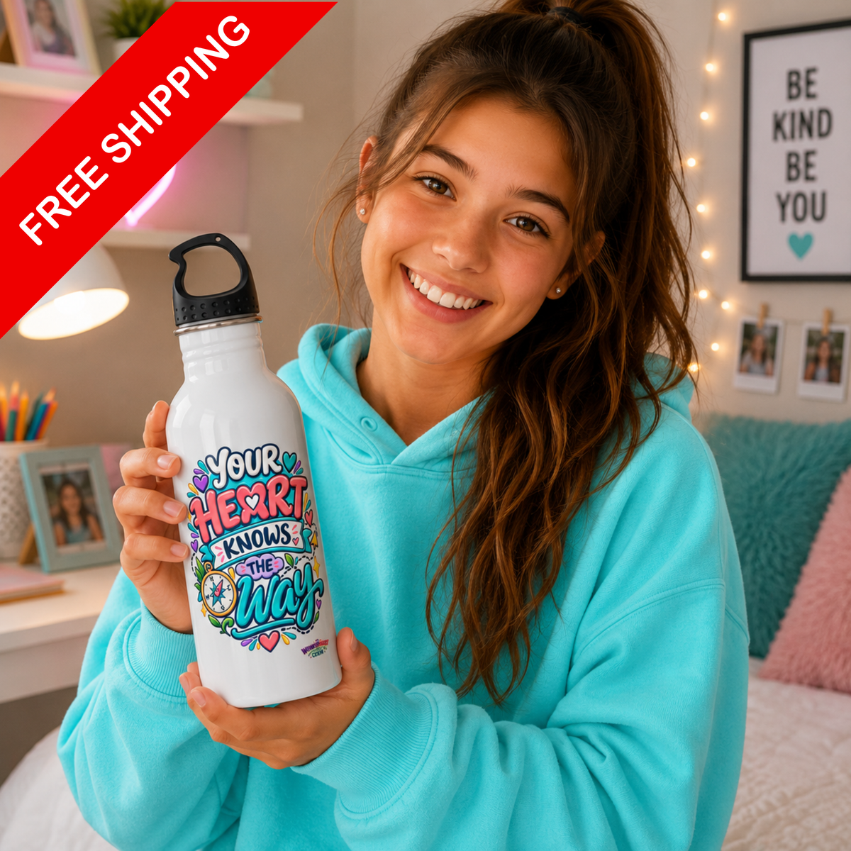 Your Heart Knows the Way -  Motivational Stainless Steel Bottle