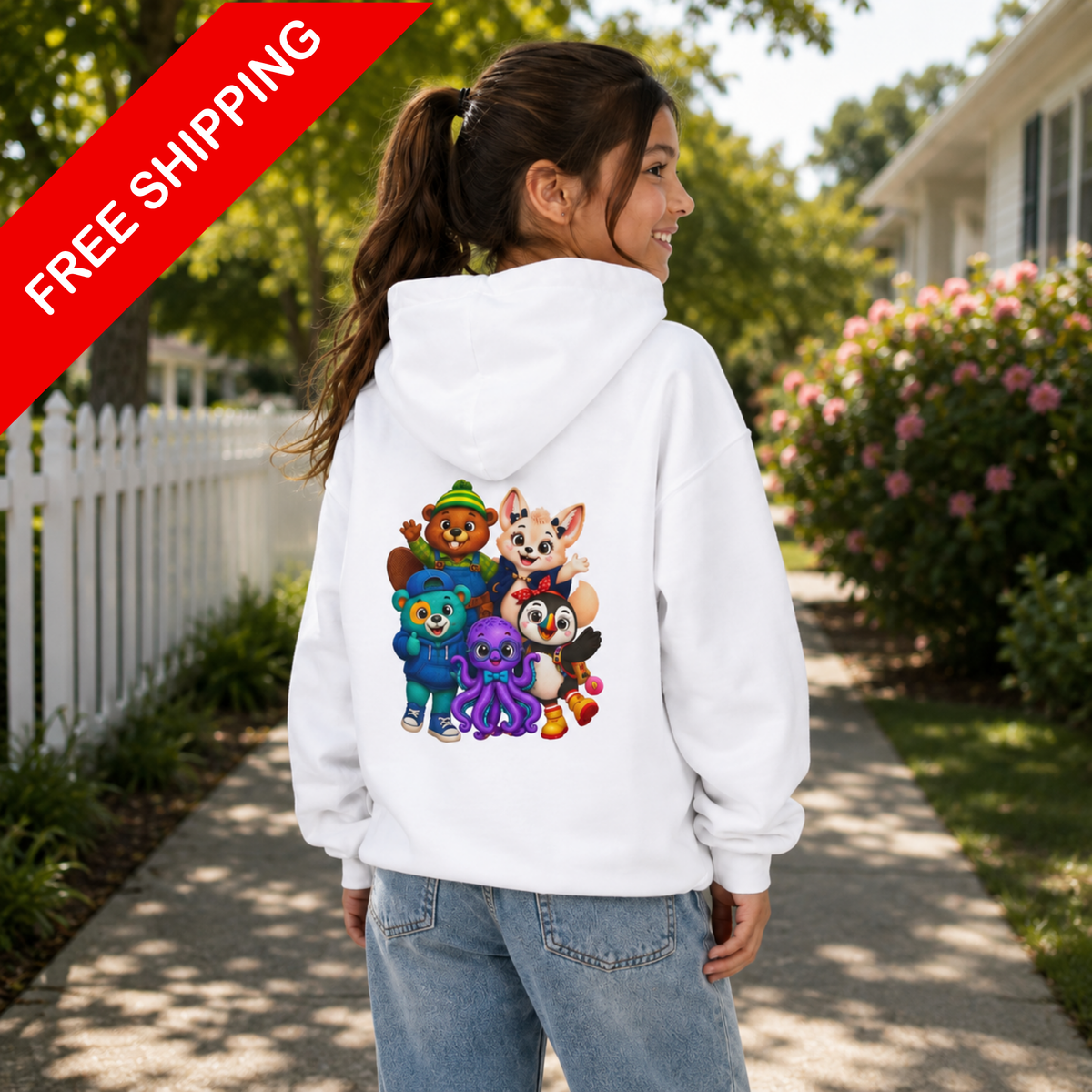 Wonderheart Youth Hoodie - Group on Back