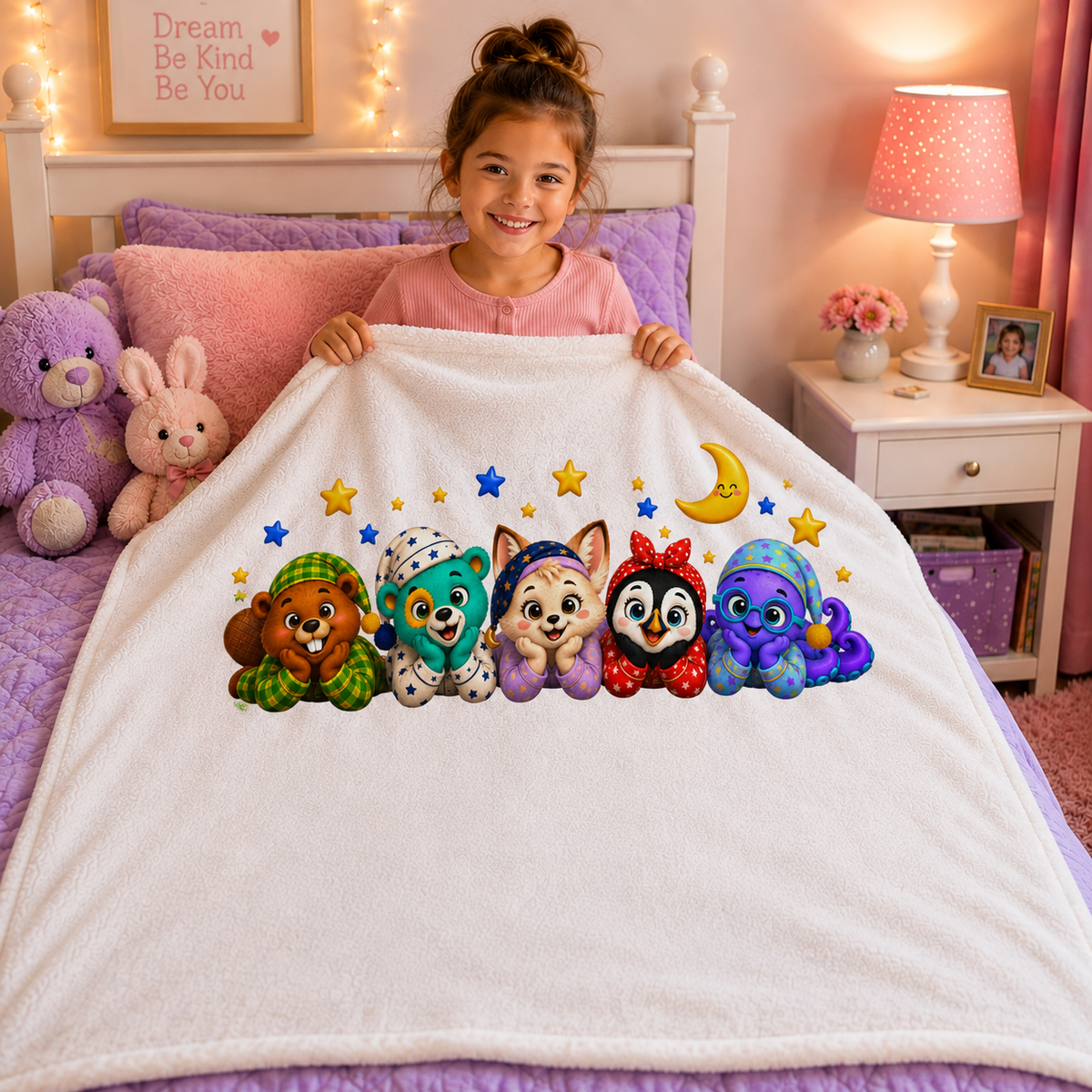 Ready for Bed Wonderheart Crew - Velveteen Plush Blanket